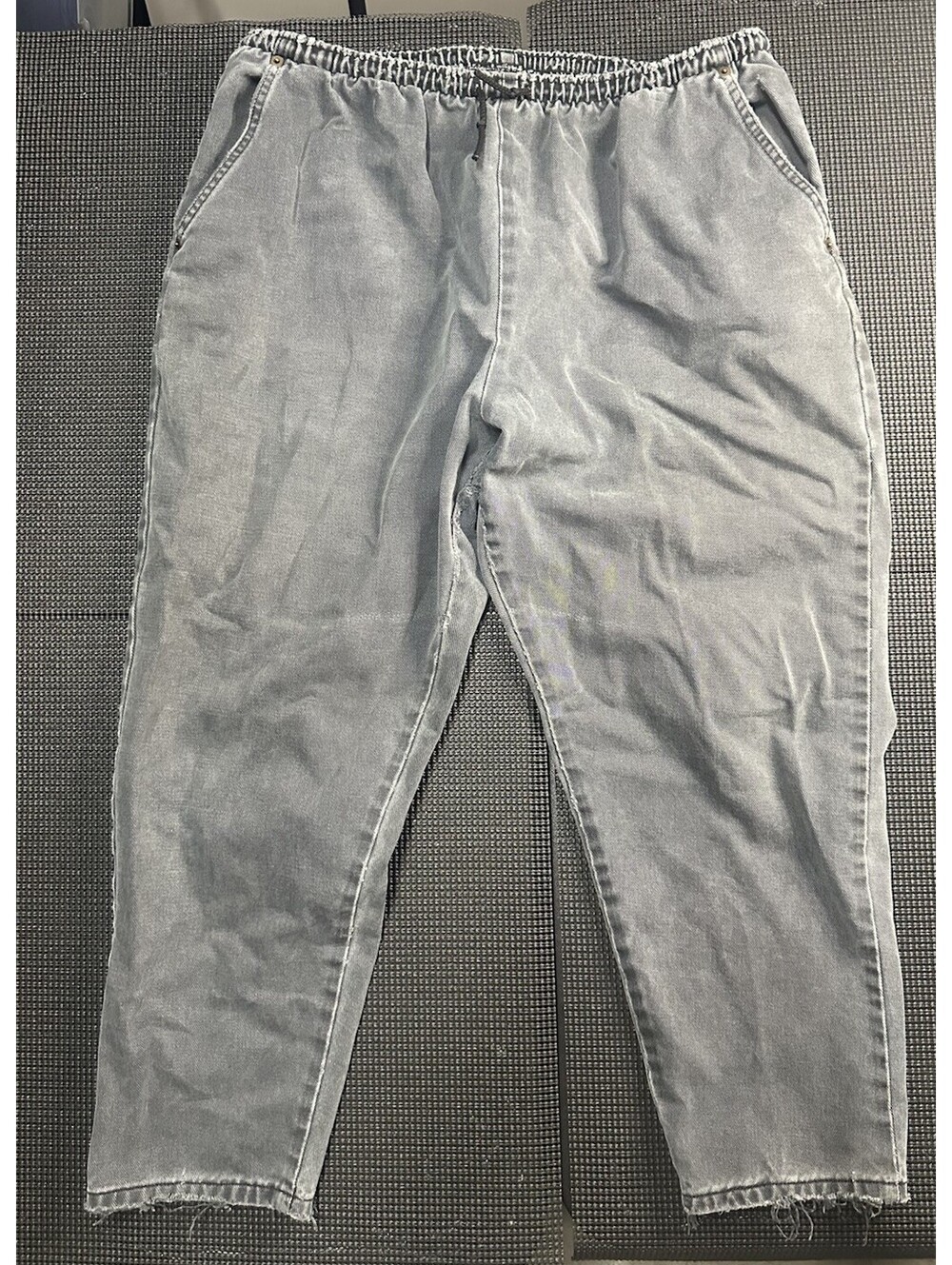 Vintage Bobbie Brooks USA Gray Wash Mom Jeans Elastic Waist High Rise Petite 39